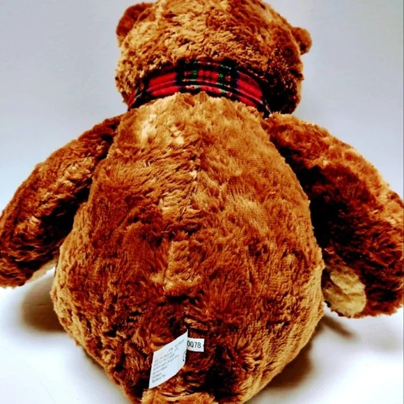 Stuffed Brown Gund  Bear Plush with scarf  Heads and Tales 23" Toy Collectible - Picture 7 of 7